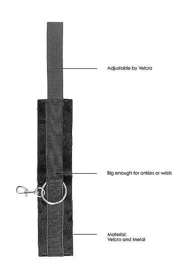 Couples Ouch Velcro Hand Or Ankle Cuffs with Adjustable Straps SHOTS AMERICA