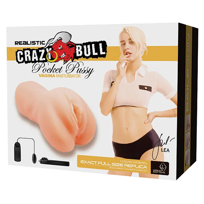 Crazy Bull Vibrating Pocket PussyLea PRETTY LOVE Male Sex Toys