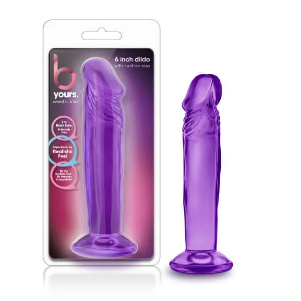 Dildos B Yours Sweet N Small 6 inches Dildo with Suction Cup Purple from Blush Novelties Blush Novelties Dildos B Yours Sweet N Small 6 inches Dildo with Suction Cup Purple from Blush Novelties Blush Novelties