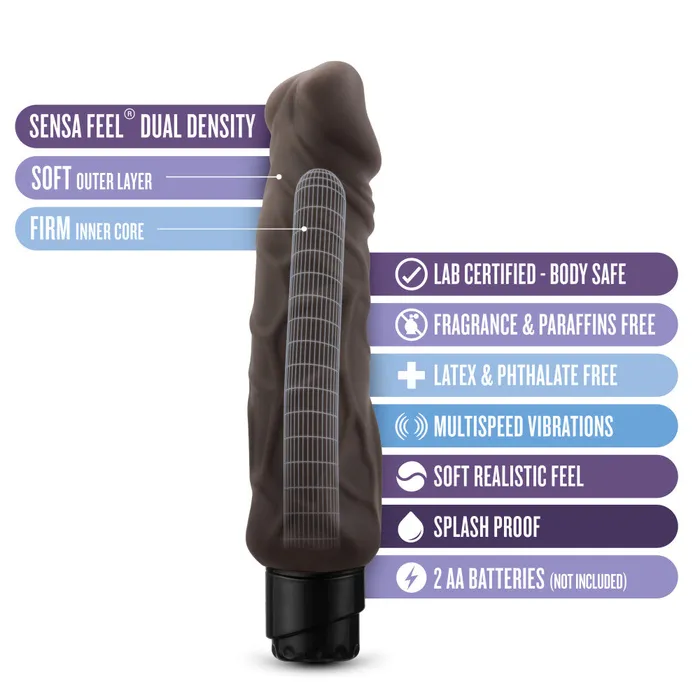 Dildos Blush Au Naturel By Blush Home Wrecker Realistic Brown 925Inch Long Vibrating Dildo