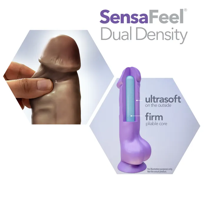 Dildos Blush Au Naturel By Blush Huge Realistic Chocolate 105Inch Long Dildo With Balls Suction Cup Base