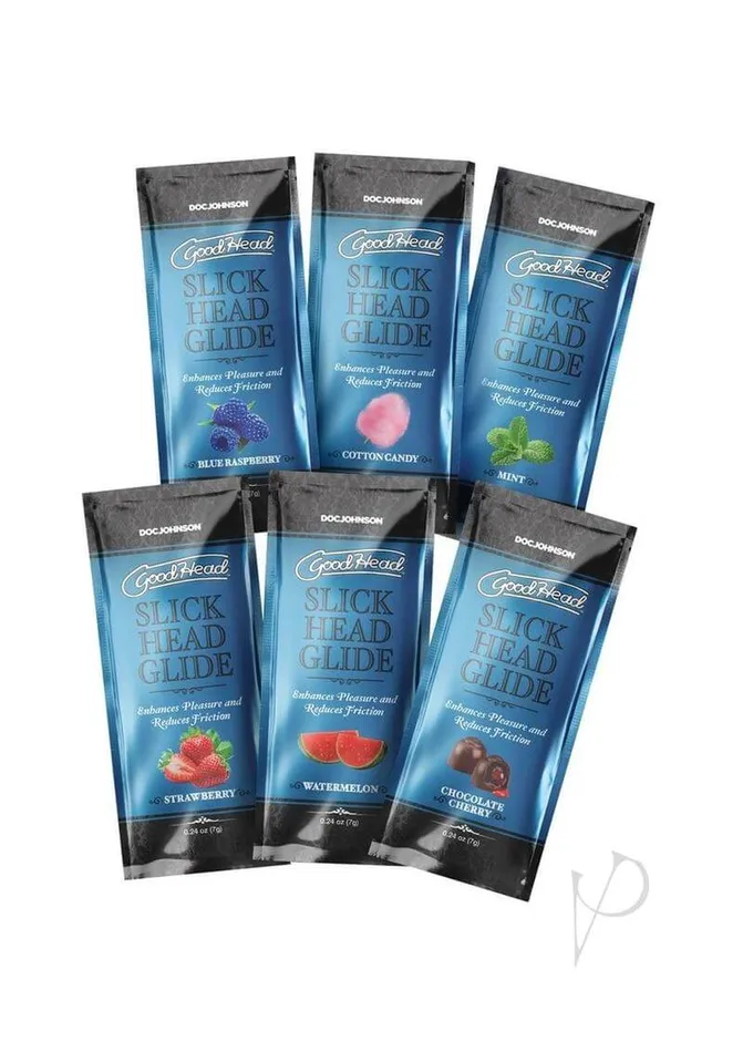 Doc Johnson Enterprises Enhancers GoodHead Slick Head Glide Variety Pack 48Pack