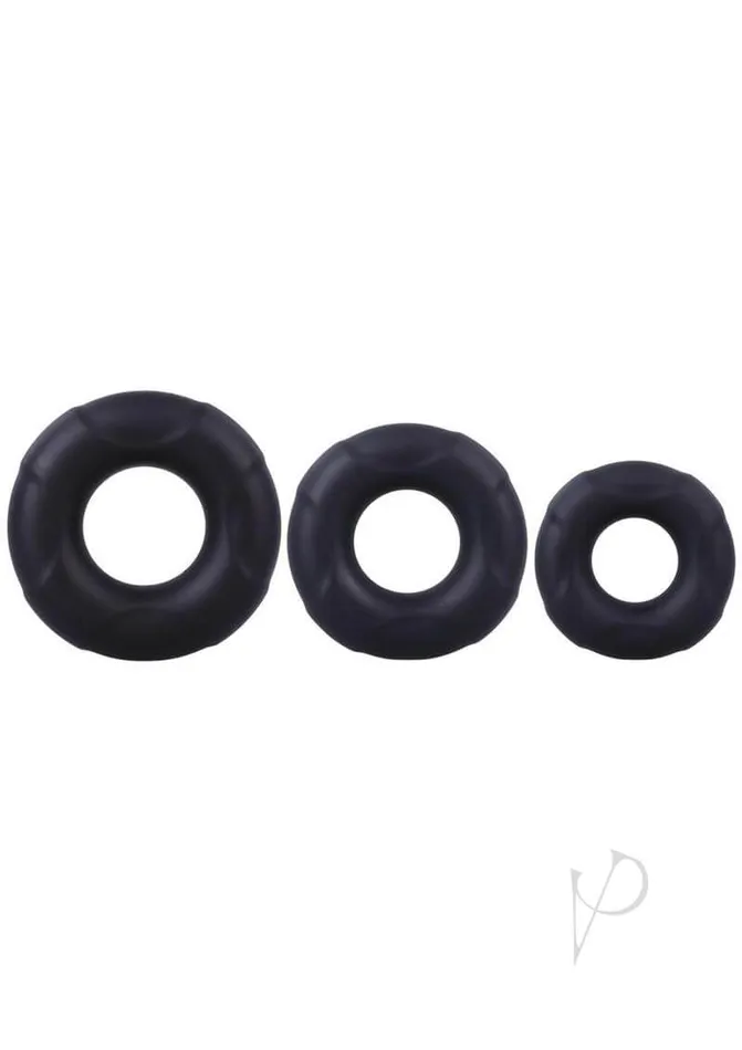 Doc Johnson Enterprises Male Sex Toys Silicone Cock Ring Set for Size Girth and Endurance Enhancement Pack of 3 Doc Johnson Enterprises Male Sex Toys Silicone Cock Ring Set for Size Girth and Endurance Enhancement Pack of 3
