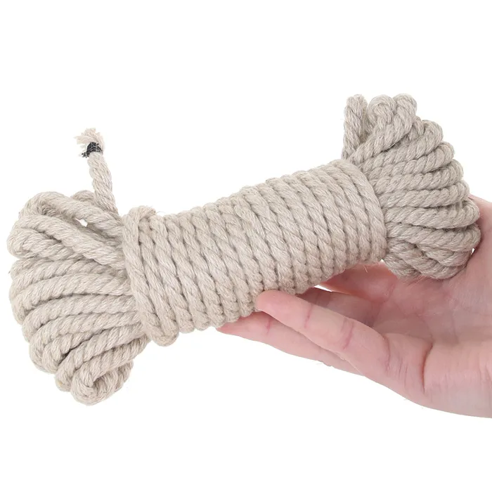 Doc Johnson Female Sex Toys Merci Bind Tie Hemp 30ft Bondage Rope in Natural