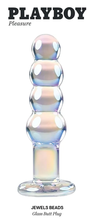 Evolved Novelties Anal Playboy Jewels Beads Glass Butt Plug Petite Beaded Pleasure