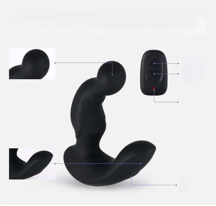 FunMates Anal FunMates Nero Premium Silicone Remote Control Wireless Prostate Massager for Men