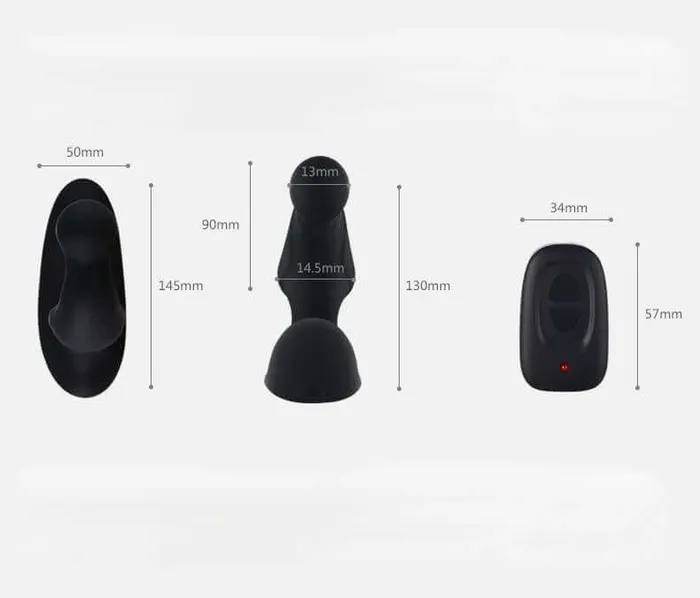 FunMates Anal FunMates Nero Premium Silicone Remote Control Wireless Prostate Massager for Men