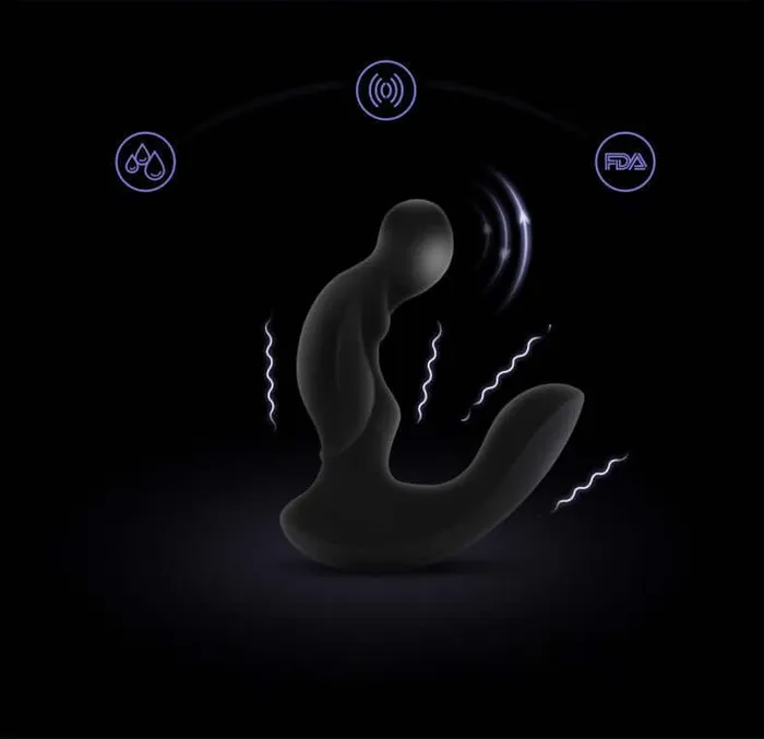 FunMates Anal FunMates Nero Premium Silicone Remote Control Wireless Prostate Massager for Men