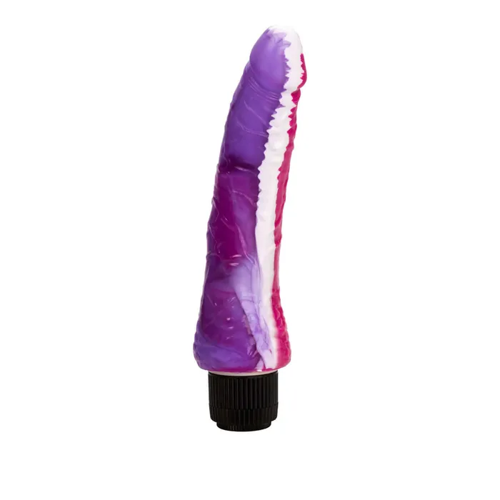 Funky Jelly Vibe 75 Inches PinkPurple MultiSpeed Realistic Vibrator California Exotic Novelties Vibrators
