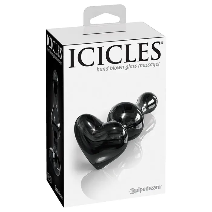 Icicles No74 Heart Shaped PlugBlack PIPEDREAM Anal