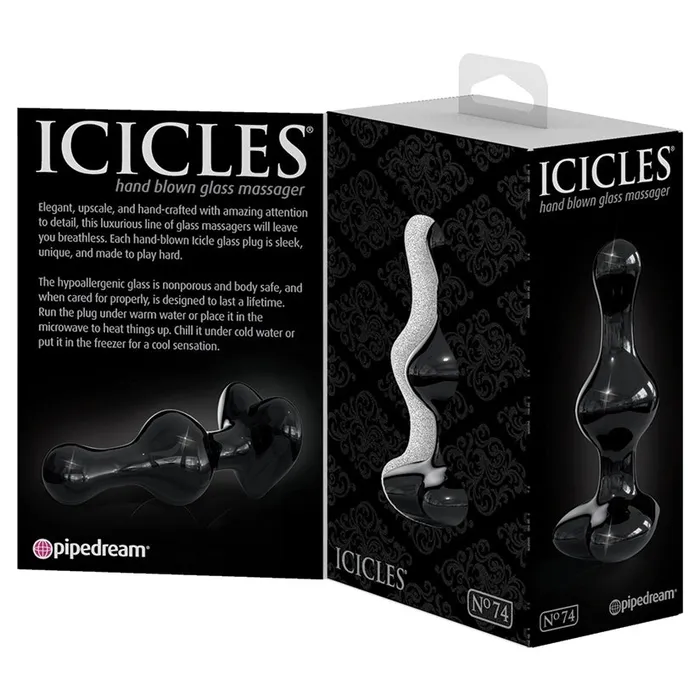 Icicles No74 Heart Shaped PlugBlack PIPEDREAM Anal