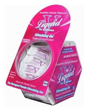 Liquid V for Women Female Stimulating Gel Fishbowl Display 50 pc Body Action Products Anal Liquid V for Women Female Stimulating Gel Fishbowl Display 50 pc Body Action Products Anal