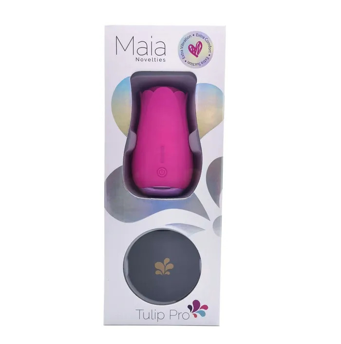 Maia Toys Vibrators Tulip Pro Suction Vibe Pink Rechargeable Vibrator