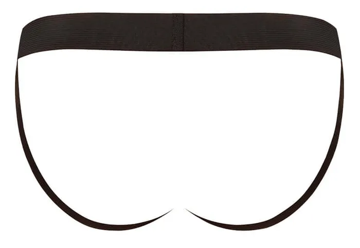 Male Power Lingerie Anal Male Power Satin Lycra Jock Strap Black SmallMedium Comfortable Stylish