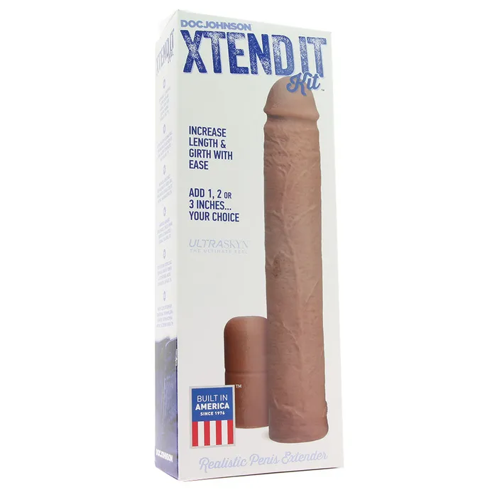 Male Sex Toys Doc Johnson XTend It Kit Realistic Penis Extender in Brown Male Sex Toys Doc Johnson XTend It Kit Realistic Penis Extender in Brown