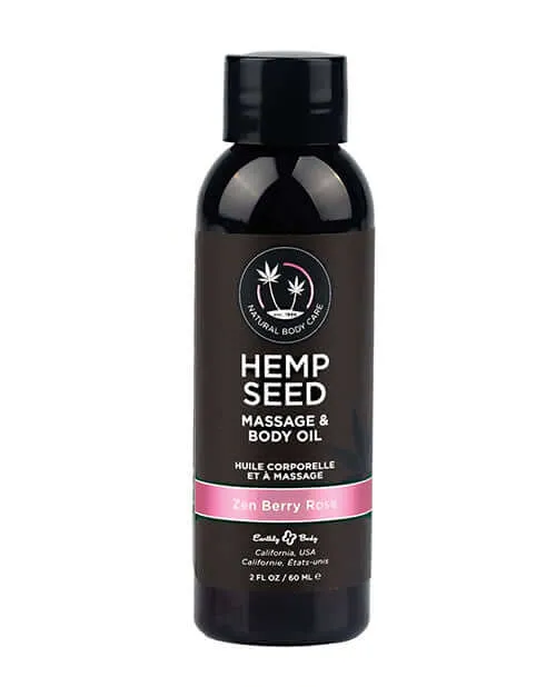 Massage and Body Oil Zen Berry Rose 2 Oz Earthly Body Couples