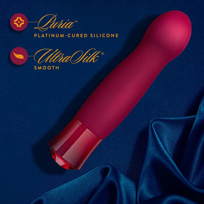 Oh My Gem By Blush Classy 55 Inch Warming G Spot Stimulation Vibrator in Garnet with Powerful RumboTech Technology Blush Vibrators