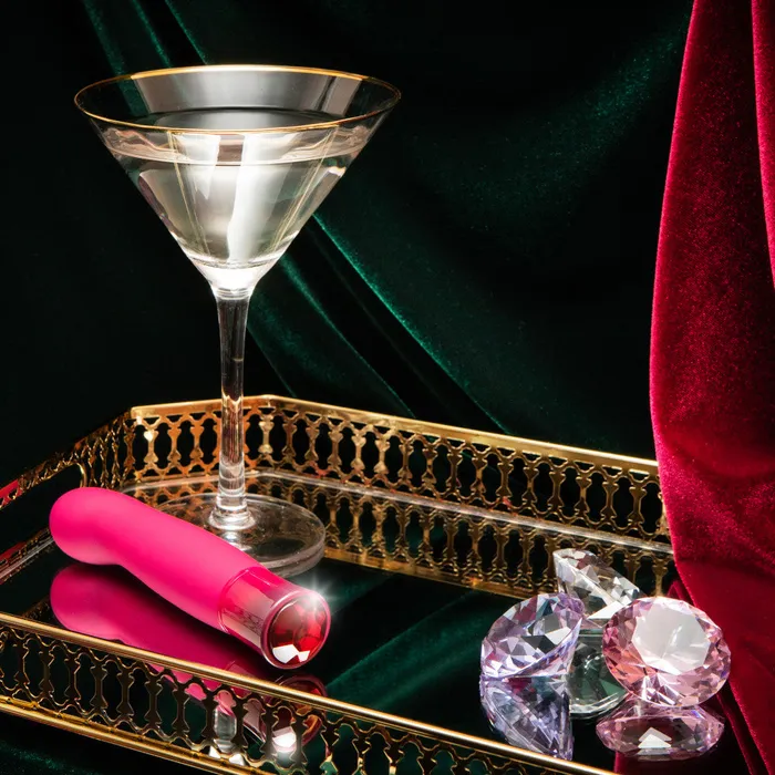 Oh My Gem By Blush Classy 55 Inch Warming G Spot Stimulation Vibrator in Garnet with Powerful RumboTech Technology Blush Vibrators