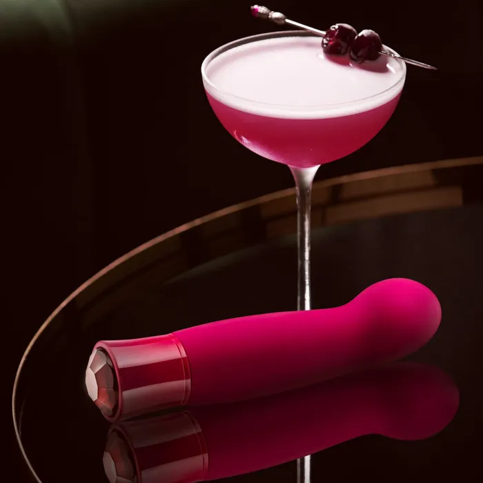 Oh My Gem By Blush Classy 55 Inch Warming G Spot Stimulation Vibrator in Garnet with Powerful RumboTech Technology Blush Vibrators
