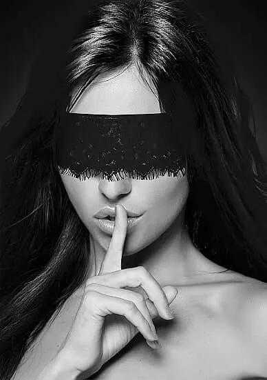 Ouch Lace Mask with Elastic Straps One Size Black Blindfold by Shots Toys SHOTS AMERICA Couples
