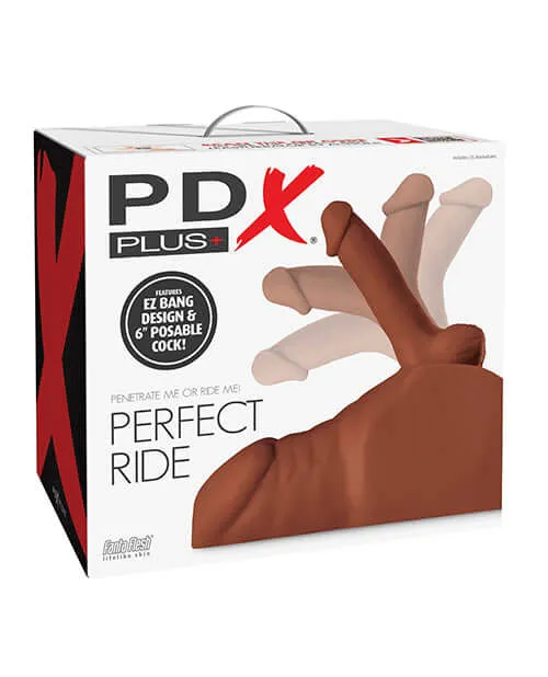 Pipedream Products Male Sex Toys PDX Extreme Plus Perfect Ride Brown
