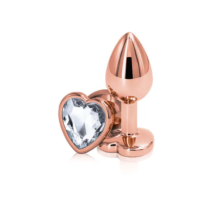 Rear Assets Rose Gold Heart Small Clear Butt Plug A Sensual Blend of Elegance and Pleasure NS Novelties Anal Rear Assets Rose Gold Heart Small Clear Butt Plug A Sensual Blend of Elegance and Pleasure NS Novelties Anal