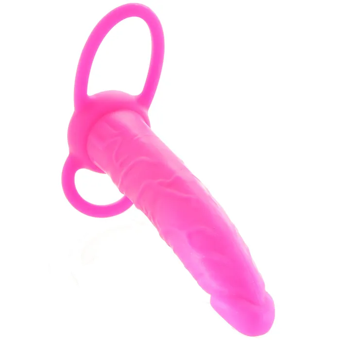 Silicone Love Rider Dual Penetrator in Pink CalExotics Dildos Silicone Love Rider Dual Penetrator in Pink CalExotics Dildos