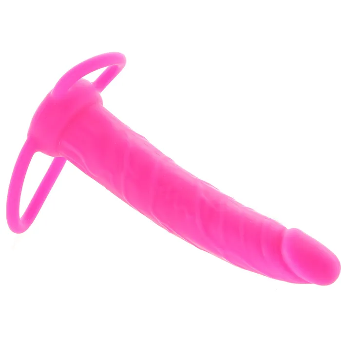 Silicone Love Rider Dual Penetrator in Pink CalExotics Dildos Silicone Love Rider Dual Penetrator in Pink CalExotics Dildos