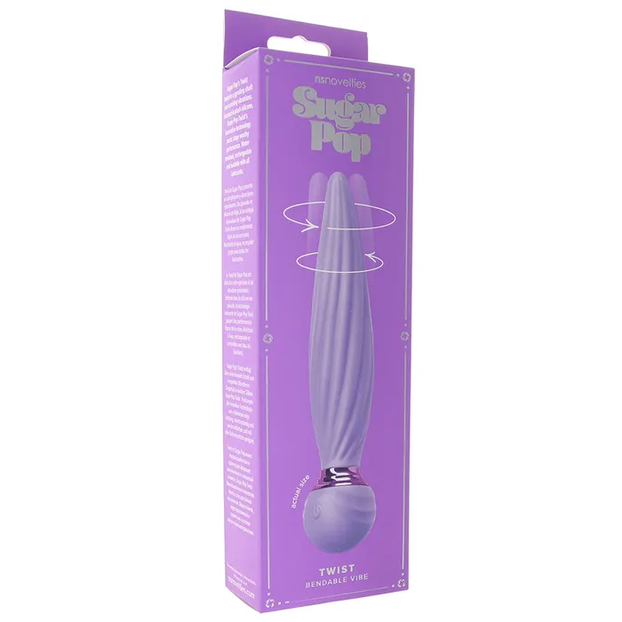 Sugar Pop Twist Bendable Vibe in Purple ns novelties Vibrators Sugar Pop Twist Bendable Vibe in Purple ns novelties Vibrators