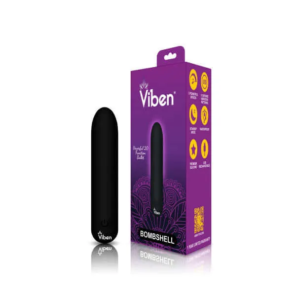 Viben Bombshell Mighty Bullet Vibrator 20 Functions Silky Smooth Pleasure Viben Female Sex Toys Viben Bombshell Mighty Bullet Vibrator 20 Functions Silky Smooth Pleasure Viben Female Sex Toys
