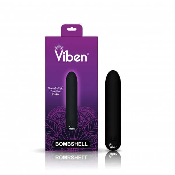 Viben Bombshell Mighty Bullet Vibrator 20 Functions Silky Smooth Pleasure Viben Female Sex Toys