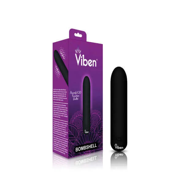 Viben Bombshell Mighty Bullet Vibrator 20 Functions Silky Smooth Pleasure Viben Female Sex Toys