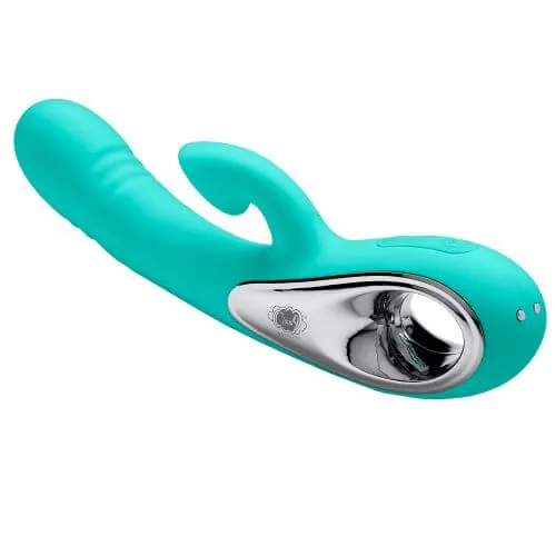 Vibrators CLOUD 9 PRO SENSUAL AIR TOUCH VI COME HITHER RABBIT TEAL Cloud 9 Novelties