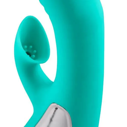 Vibrators CLOUD 9 PRO SENSUAL AIR TOUCH VI COME HITHER RABBIT TEAL Cloud 9 Novelties