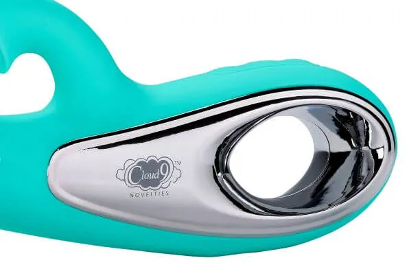 Vibrators CLOUD 9 PRO SENSUAL AIR TOUCH VI COME HITHER RABBIT TEAL Cloud 9 Novelties