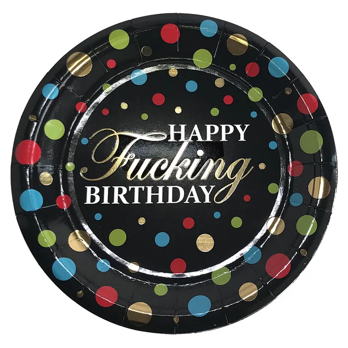 Vibrators Happy Fing Birthday Plates CANDYPRINTS
