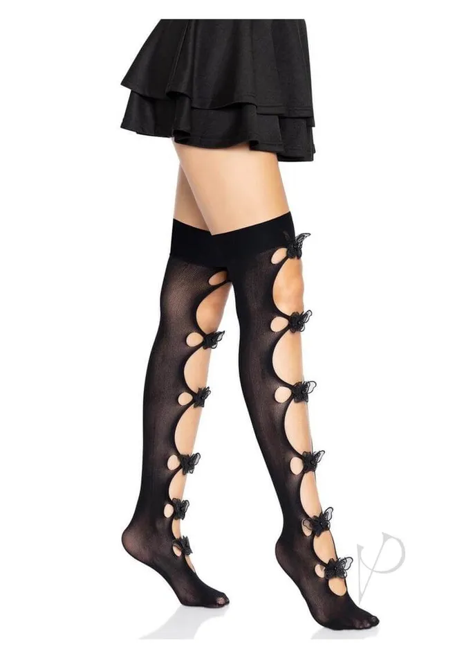 Vibrators Opaque Butterfly Applique Thigh Os Blk Leg Avenue Inc