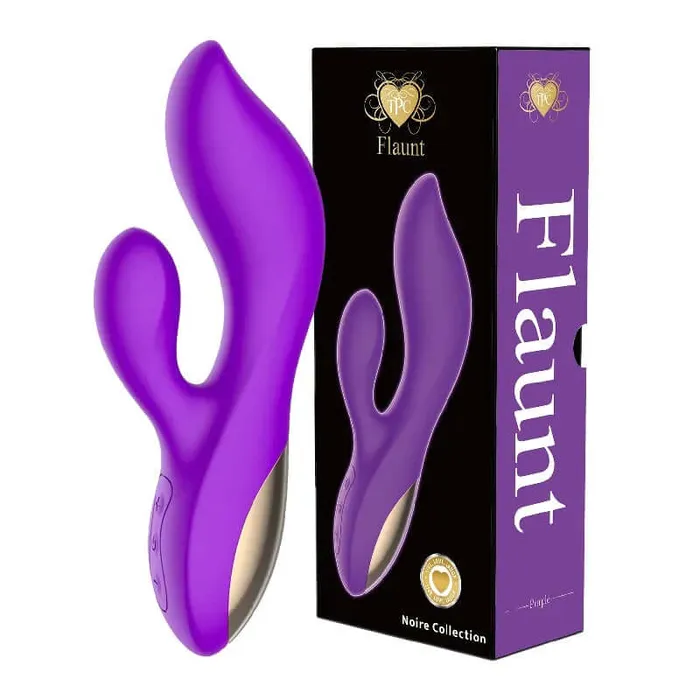 Vibrators Savage Lingerie Flaunt Ultra Rabbit Purple DualAction Vibrator with 12 Powerful Vibration Modes