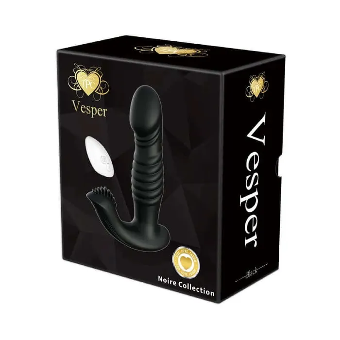 Vibrators Savage Lingerie Vesper MultiFunction Vibe with Remote Black Powerful Massager