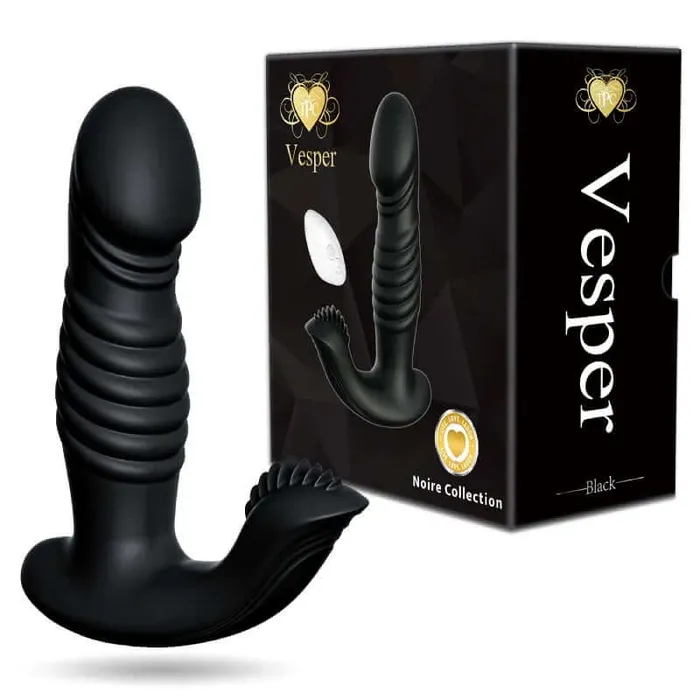 Vibrators Savage Lingerie Vesper MultiFunction Vibe with Remote Black Powerful Massager
