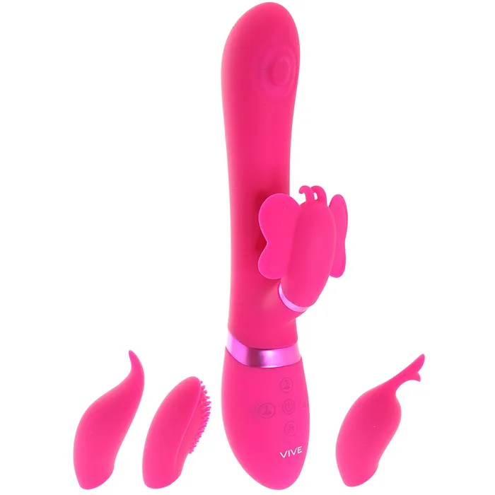 Vibrators Shots Toys Vive Etsu Interchangeable Pulse Wave Rabbit Vibe