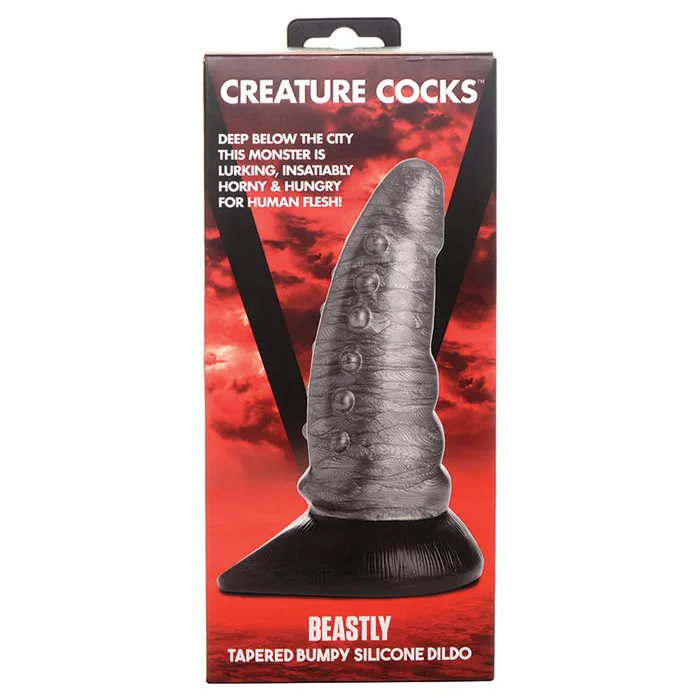 XR Brands Dildos Creature Cocks Beastly Tapered Bumpy Silicone Dildo