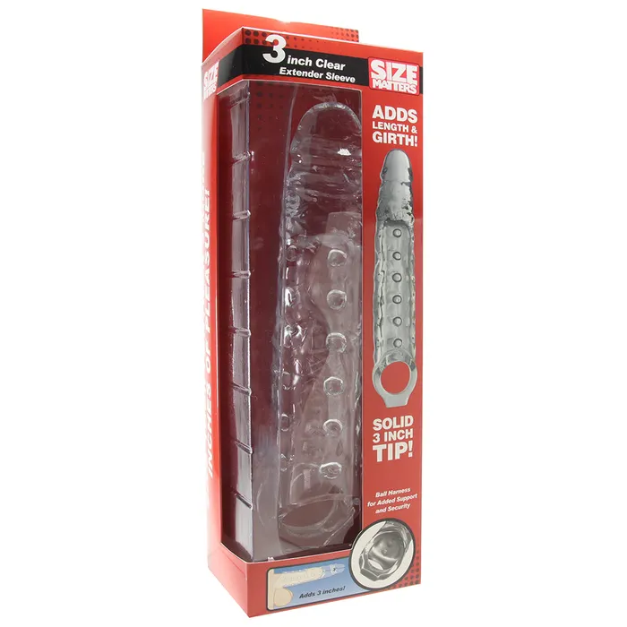 XR Brands Size Matters 3 Inch Clear Extender Sleeve Anal XR Brands Size Matters 3 Inch Clear Extender Sleeve Anal