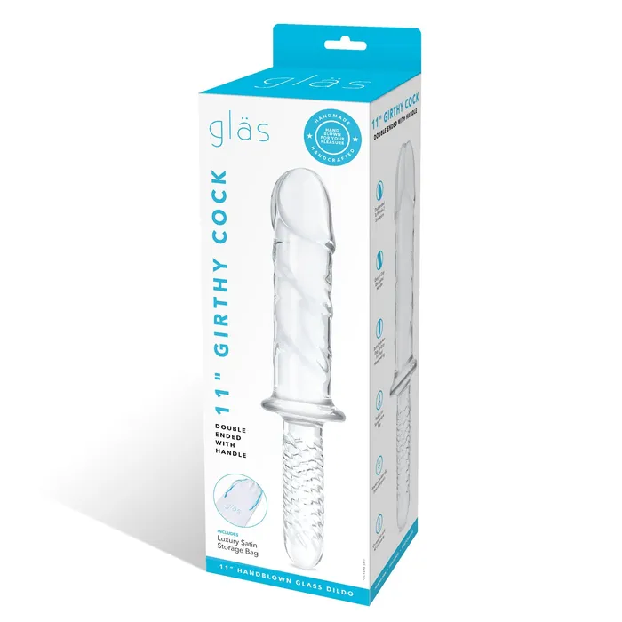 11 Girthy Cock Double Ended Dildo With Handle Gls Dildos