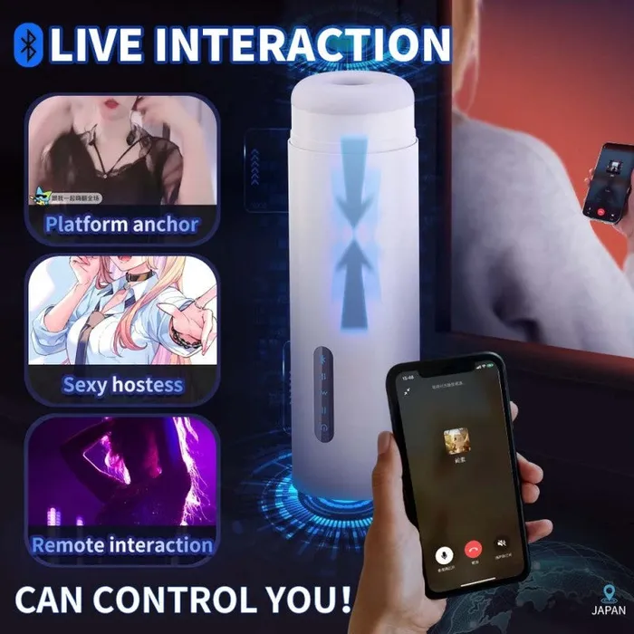 2024 new Masturbation cup Heated Telescopic Vibrating Masturbator Bluetooth Voice Control Omysky Male Sex Toys