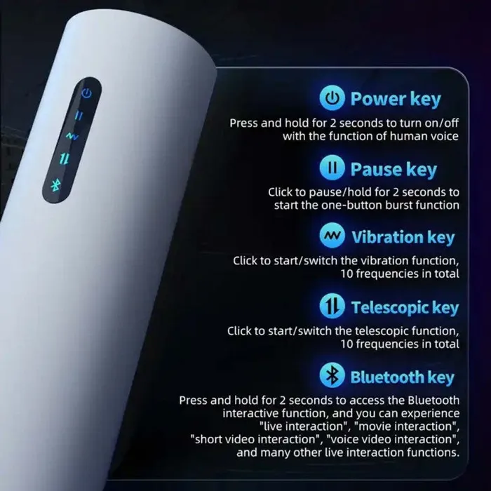 2024 new Masturbation cup Heated Telescopic Vibrating Masturbator Bluetooth Voice Control Omysky Male Sex Toys