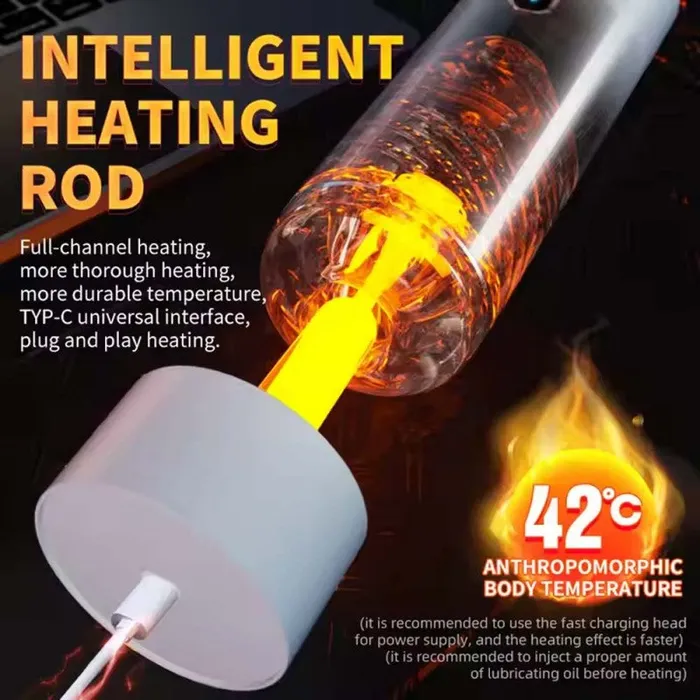 2024 new Masturbation cup Heated Telescopic Vibrating Masturbator Bluetooth Voice Control Omysky Male Sex Toys