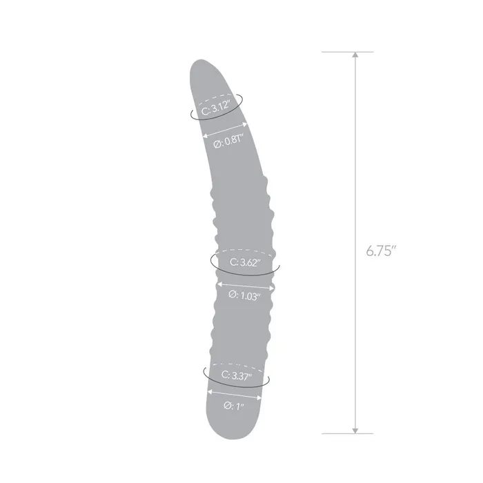 675 Green Double Ended Nubby Dildo Gls Female Sex Toys