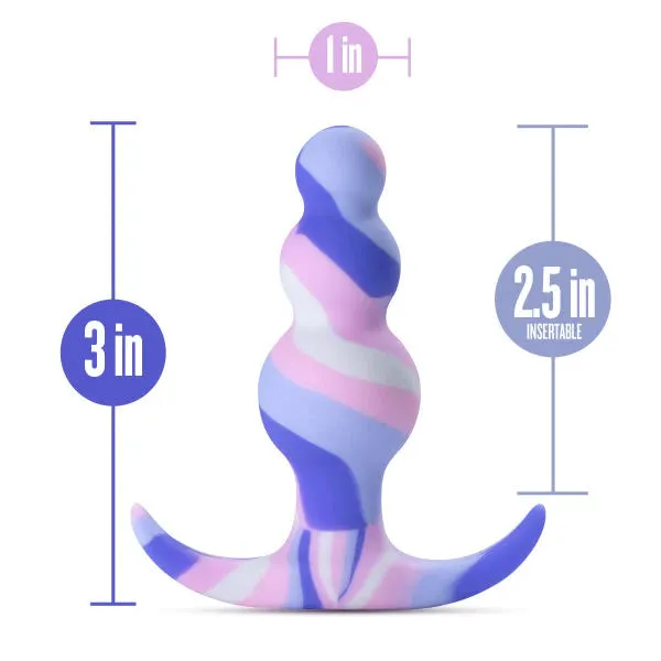Anal BLUSH Blush Twilight Artisan 3 Inch Tapered Butt Plug with Pleasure Curves