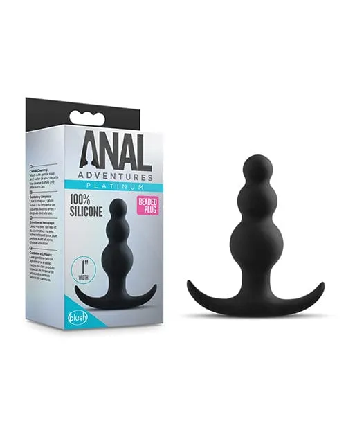 Anal Blush Novelties Blush Anal Adventures Beaded Plug Black